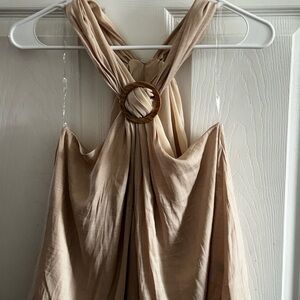 Elegant Cream Halter Blouse